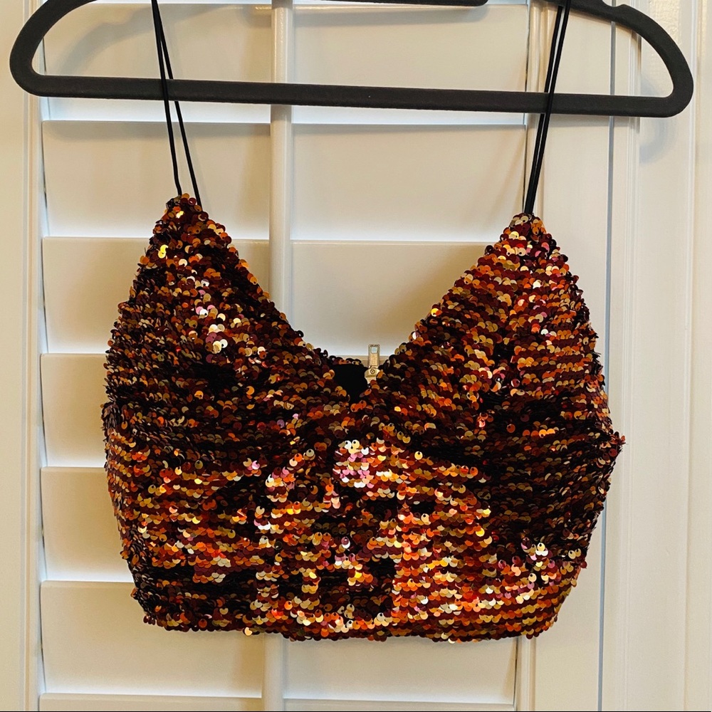 Glamorous Sequin Crop Top